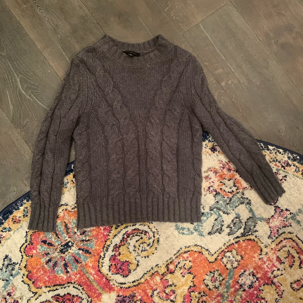 Ann Taylor Gray Woven Sweater, XS